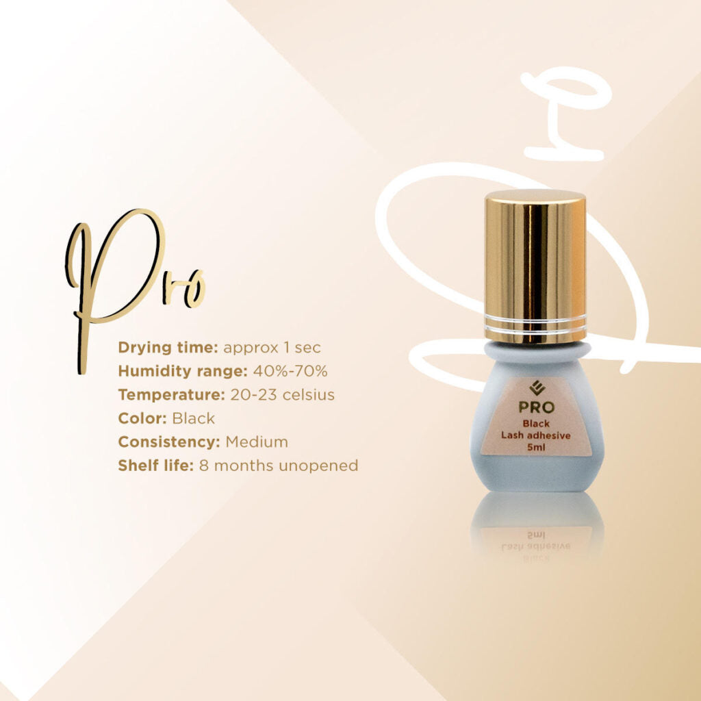 PRO Black Eyelash Extension Glue – 1 Sec Drying Time